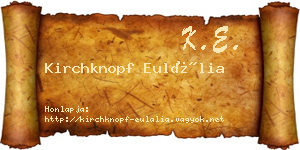 Kirchknopf Eulália névjegykártya